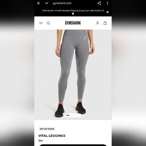 Gymshark Charcoal Vital Leggings